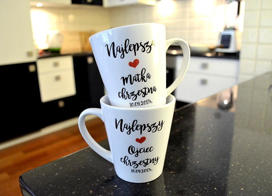 KUBKI  LATTE dla RODZICÓW CHRZESTNYCH FarrowDesign