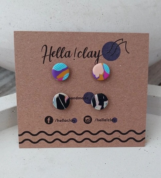 Minikolczyki 2pack Hellaclay