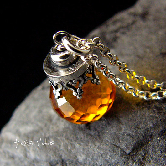 wisiory Naszyjnik Bali Bali - Cytryn Srebro