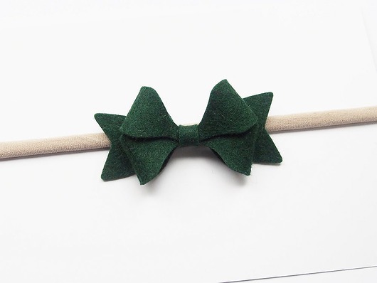 Opaska do włosów butterfly bow mini zielona Momilio