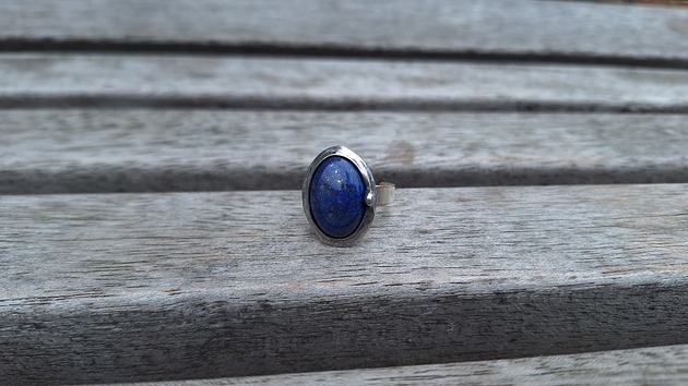 pierścionki - różne Lapis lazuli - pierścionek regulowany