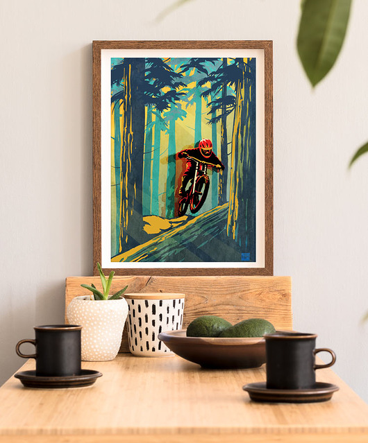 plakaty Log Jumper - plakat rowerowy A3
