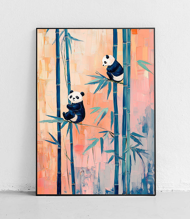 plakaty Plakat Pandy w bambusowym lesie
