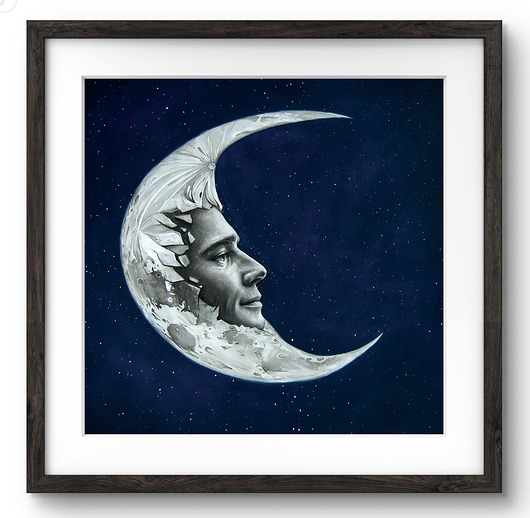 plakaty Plakat Moonface I, na płótnie