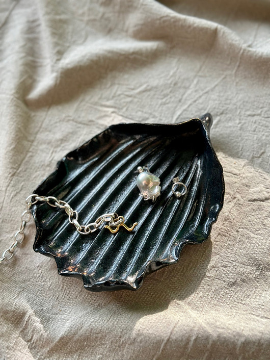pojemniki na biżuterię Ceramiczna muszla na biżuterię