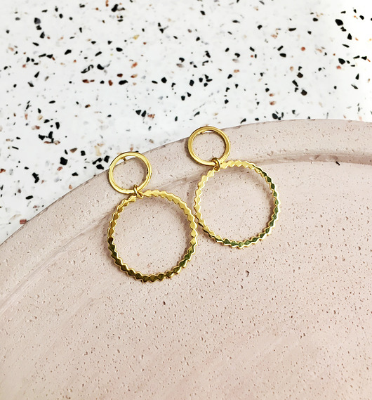 kolczyki pozłacane Kolczyki pozłacane- Trawa morska- vintage