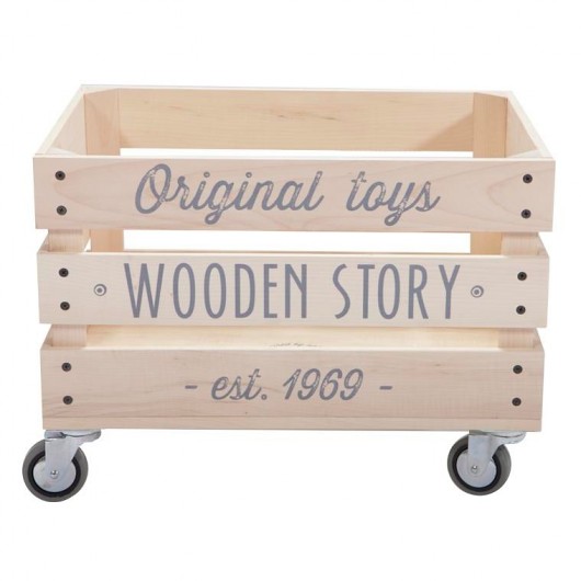 pokój dziecka - różne WOODEN STORY Skrzynia na kółkach szczeble