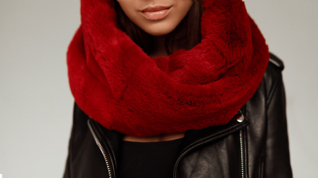 szale damskie Komin Futrzany Szalik ze Sztucznego Futra Chilli