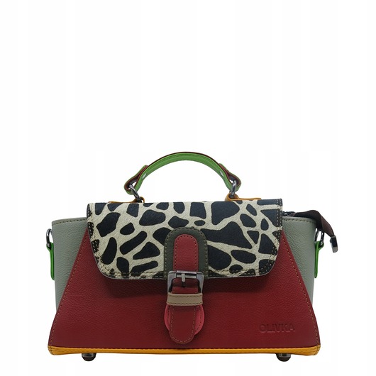 torby na ramię Torebka damska skórzana retro do ręki regulowany pasek elegancka eko OLIVKA