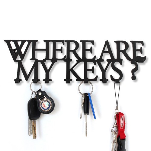 wieszaki Wieszak na klucze WHERE ARE MY KEYS