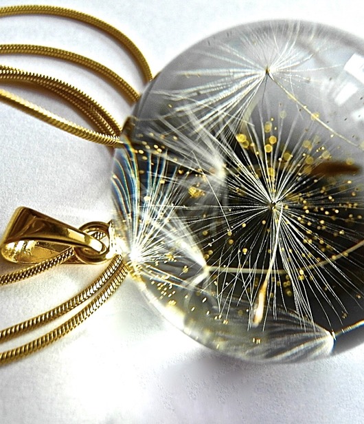 Naszyjnk z nasionkami wiosennych dmuchawców Grol Jewellery
