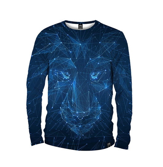 bluzy męskie Koszulka Longsleeve Męska DR.CROW Lion Laser