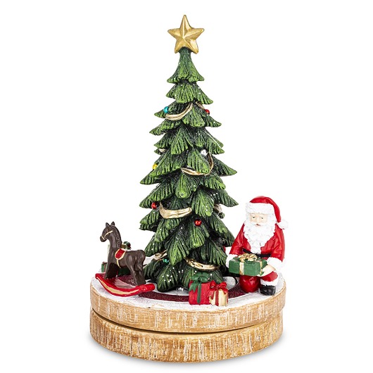 dekoracje świąteczne Dekoracja - choinka LED z pozytywką 25x15,5x15,5 cm PERI