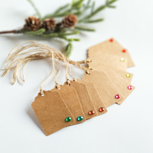 kartki świąteczne Bileciki do prezentów świątecznych 10 szt