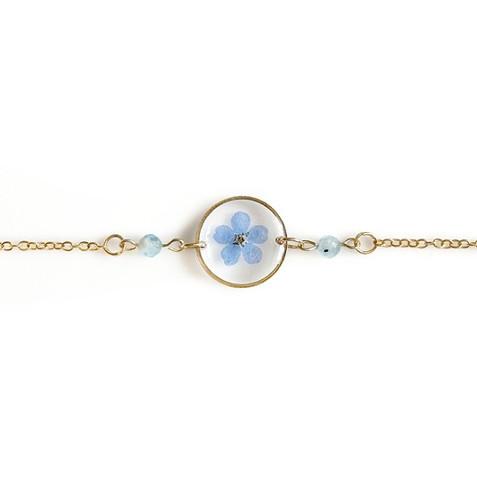 bransoletki z żywicy Bransoletka z kwiatami w żywicy