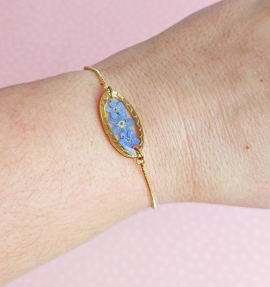 bransoletki z żywicy Wyjątkowa bransoletka NIEZAPOMINAJKI