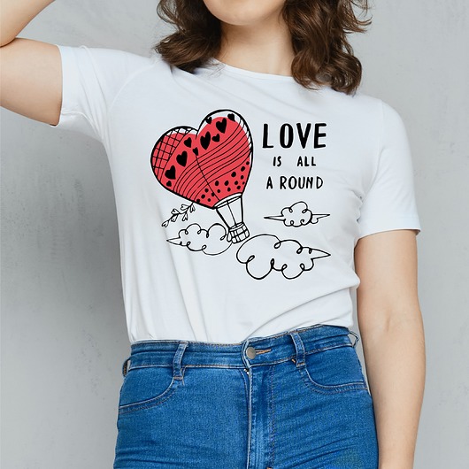t-shirt damskie Koszulka damska  Love is all a round