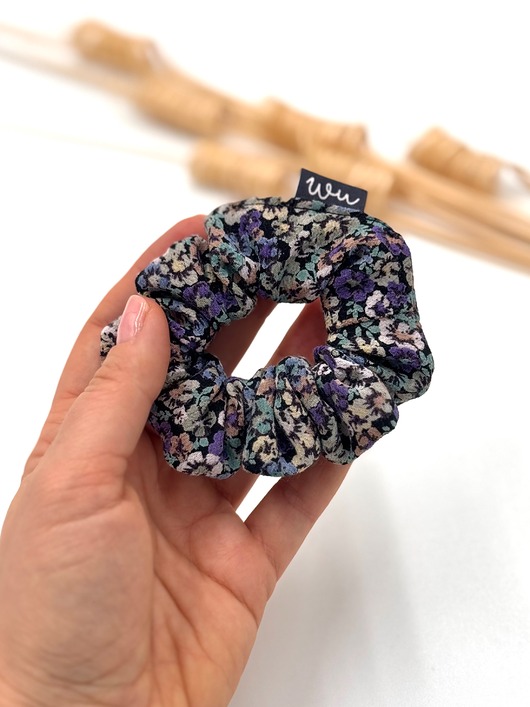 gumki do włosów Scrunchie/frotka Slim Kwiatuszki