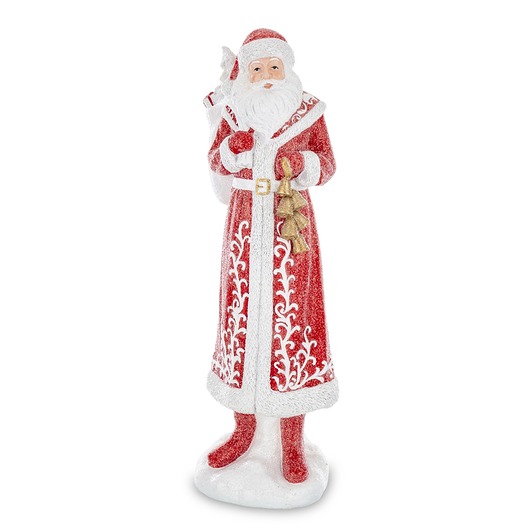 dekoracje świąteczne Figurka - Mikołaj z dzwonkami  CAMPANE 38x12 cm