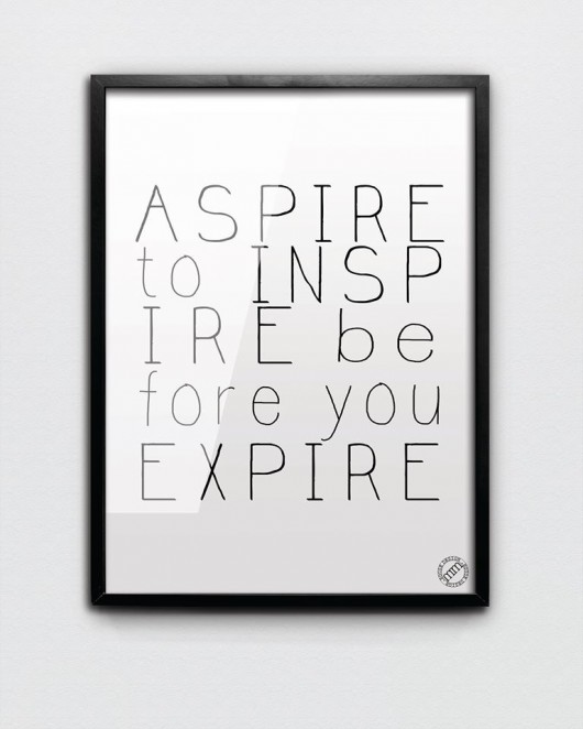 Aspire czarno-biała grafika // 50x70cm MM House Design