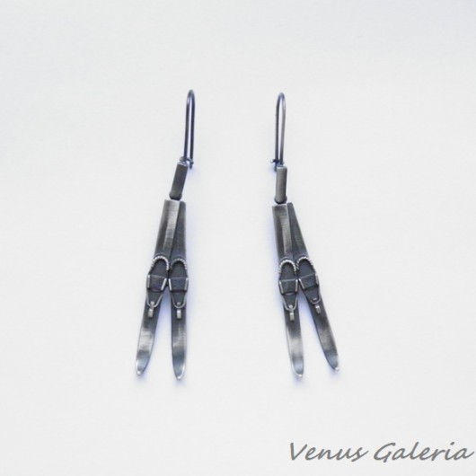 Narty - kolczyki srebrne VENUS GALERIA