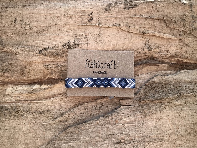 bransoletka AZTEC niebieski/szary fishicraft