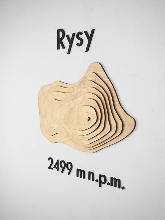 Ozdoby na ścianę DEKORACJA ŚCIENNA mapa hipsometryczna RYSY