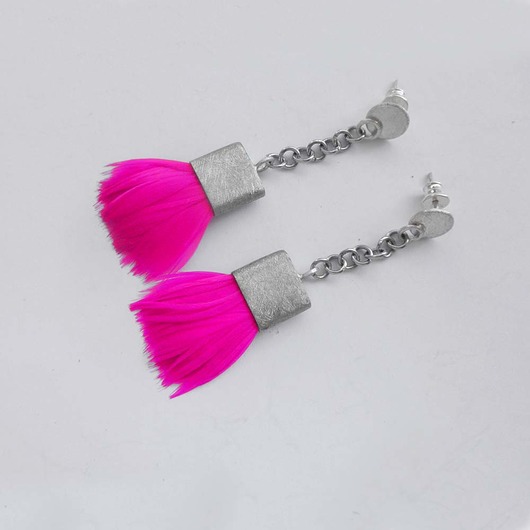 kolczyki z piórami PIÓRKO kolczyki