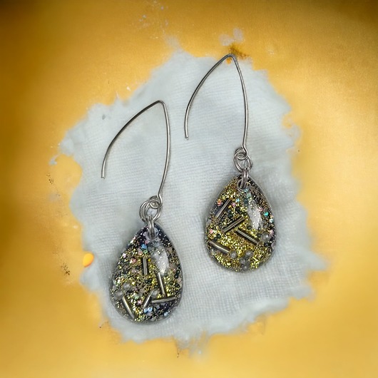 kolczyki z żywicy Niezwykłe kolczyki z żywicy : kolekcja QUEEN OF THE NIGHT