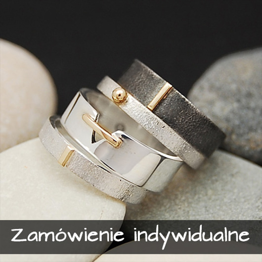 Zamówienie - Piaskowana z kuleczką złota 585 MAREMI Jewelry