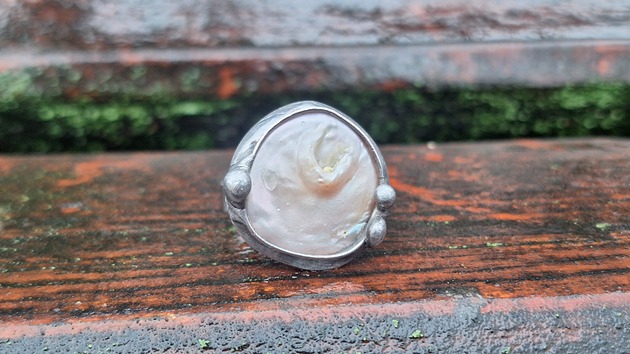 pierścionki - różne Perła po prostu - pierścionek regulowany