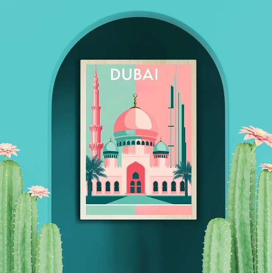 plakaty PLAKAT dekoracyjny pastelowy, Dubaj poster
