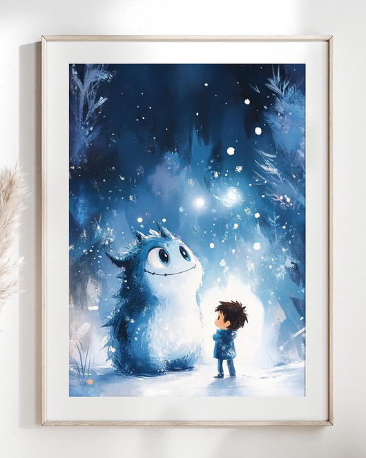 plakaty Plakat Niebieski stworek II