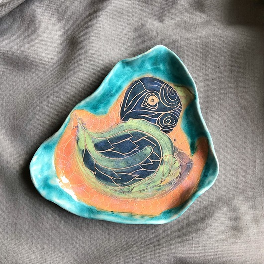 pojemniki na biżuterię Ceramiczny talerzyk Bird
