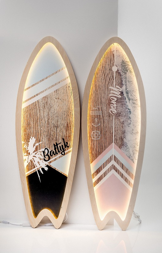 lampy do pokoju dziecka Lampa  Deska Surfingowa Bałtyk -UNKY