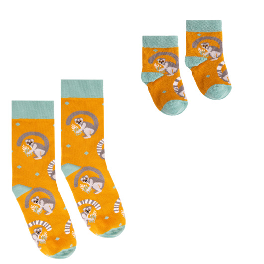 Skarpetki w Lemury dla Taty i Niemowlaka FAVES. Socks&Friends