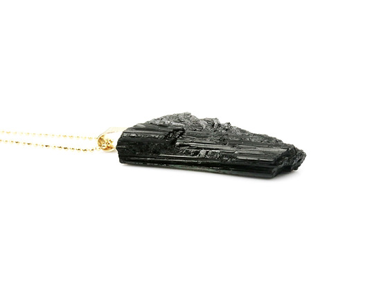Colare Raw Turmalin złoto Brazi Druse Jewelry