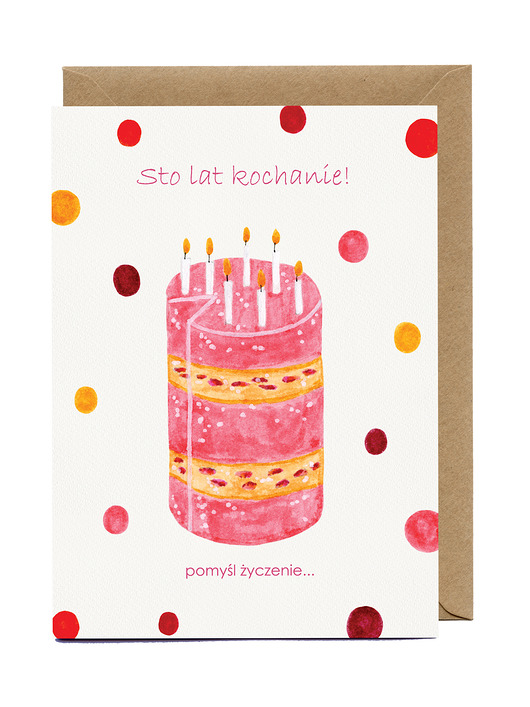 kartki okolicznościowe - wydruki Kartka urodzinowa Pomyśl życzenie