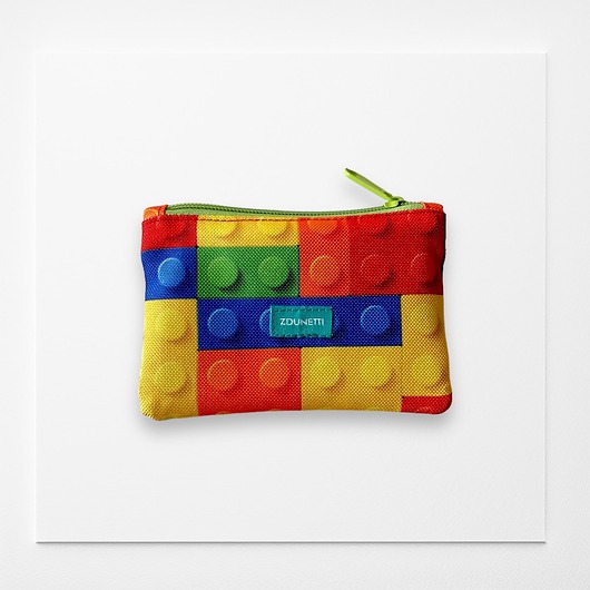 torebki, worki i plecaki dziecięce Portfelik mini - kolorowe klocki