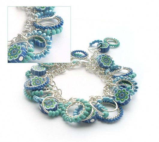 fimo flowers - bransoletka maghia