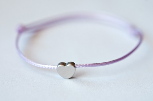 Simple heart | srebrne na lila Lills