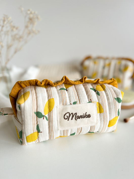 kosmetyczki Personalizowana kosmetyczka z imieniem - cytrynki