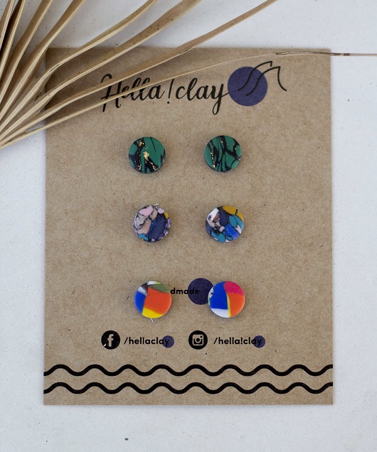 Minikolczyki 3pack Hellaclay