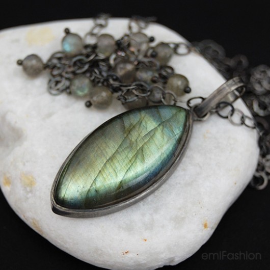 Labradoryt i srebro  MAREMI Jewelry