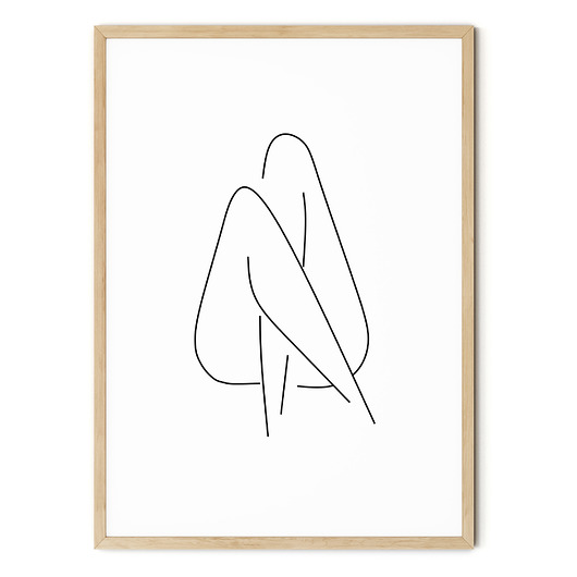 Plakat abstrakcyjny One line body no. 9 myscandi