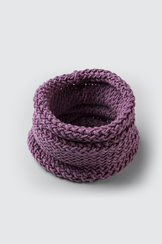 szale damskie Komin z wełny merynosa handmade RÓŻ