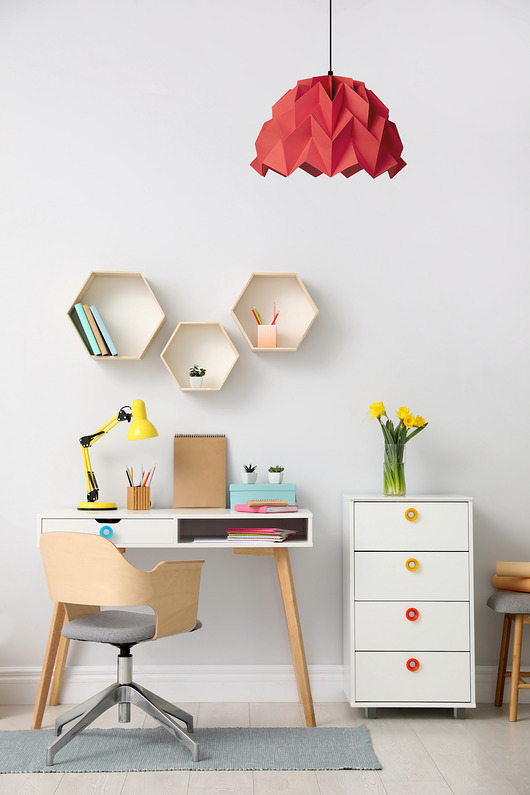 lampy wiszące Lampa wisząca origami ICEBERG M makowa