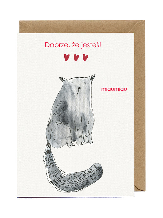 kartki okolicznościowe - wydruki Kartka miłosna Miau Miau