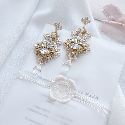 Biżuteria ślubna Kolczyki ślubne Lace Me Crystal