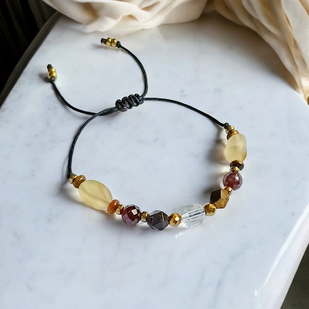 bransoletki z kamieni naturalnych LEW - zodiac collection :: NEW gold